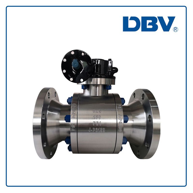 Reduce bore(RB)Trunnion mounted ball valve forged Duplex stainless
