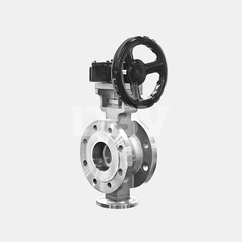 Fully metal to metal triple offset butterfly valve DN80